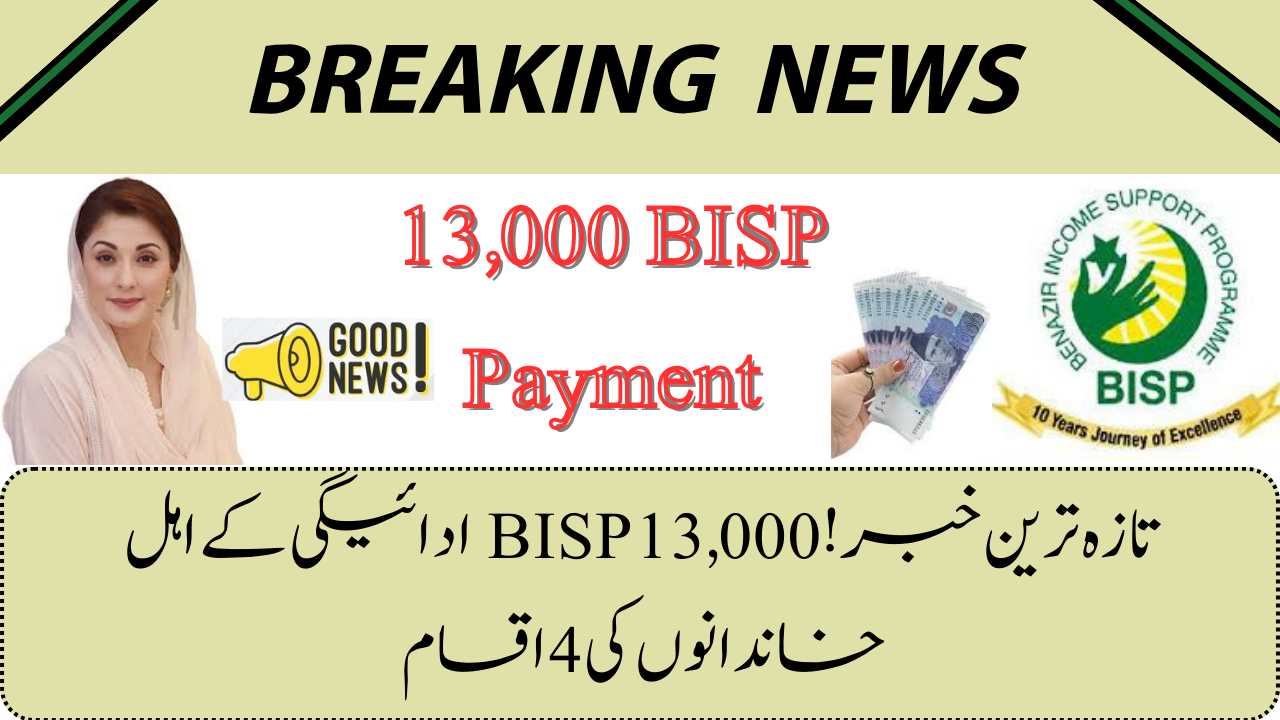 4 Types of Families Eligible for the 13,000 BISP Payment